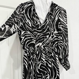 MSK Monochrome Patterned one piece